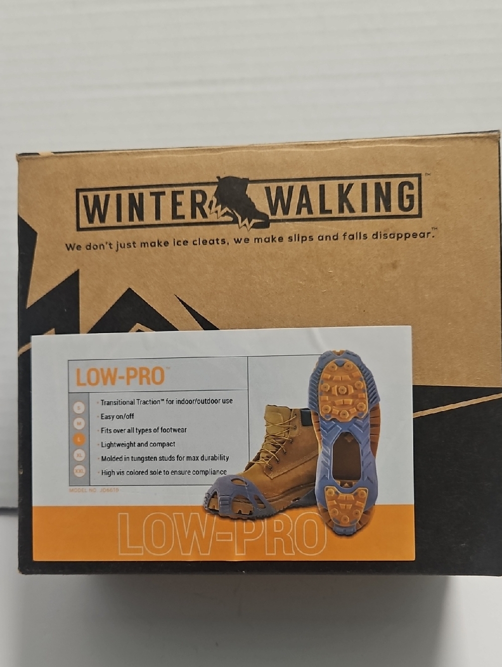 Winter Walking LOW-PRO Traction Cleats - Brown/Blue